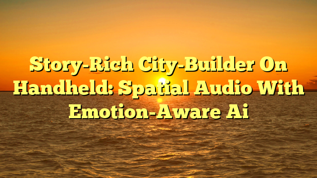 Story-Rich City-Builder On Handheld: Spatial Audio With Emotion-Aware Ai
